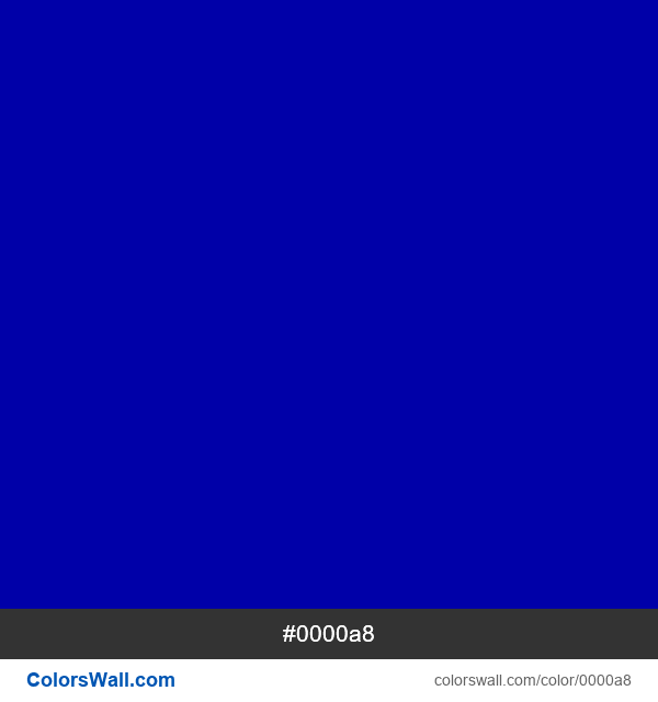 Изображение PNG цвета #0000a8 Bohemian Blue #0000a8 изображение цвета