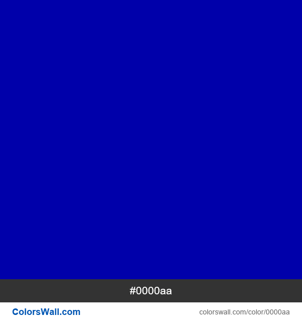 &1 Dark Blue #0000aa color image