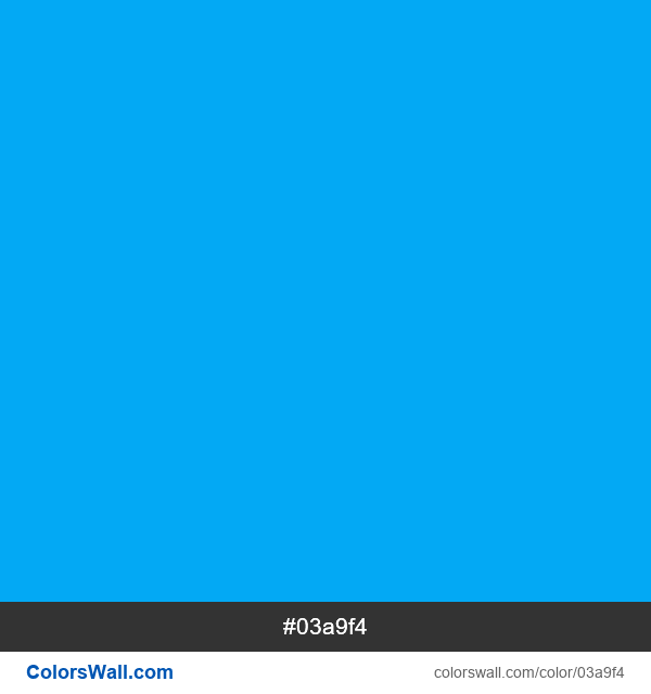 Shades of Material Design Light Blue color #03A9F4 hex - ColorsWall