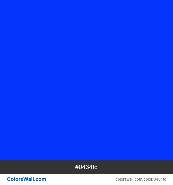 Blue (RYB) #0434fc color image