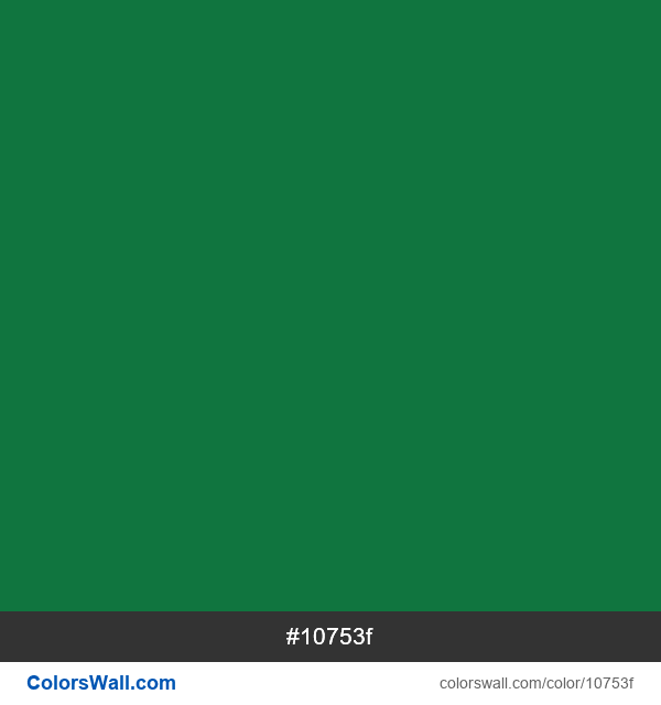 #10753f Hex color Dark Spring Green information | ColorsWall