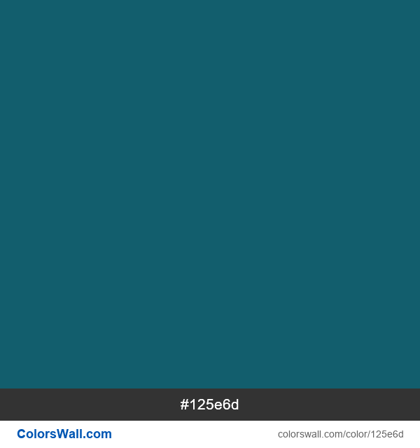 #125e6d Hex color Blue Sapphire information | ColorsWall