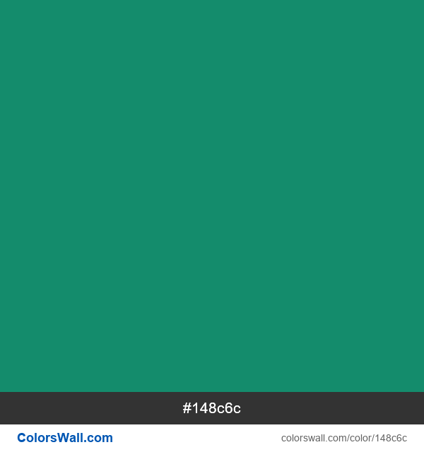 Deep Green-Cyan Turquoise #148c6c color image