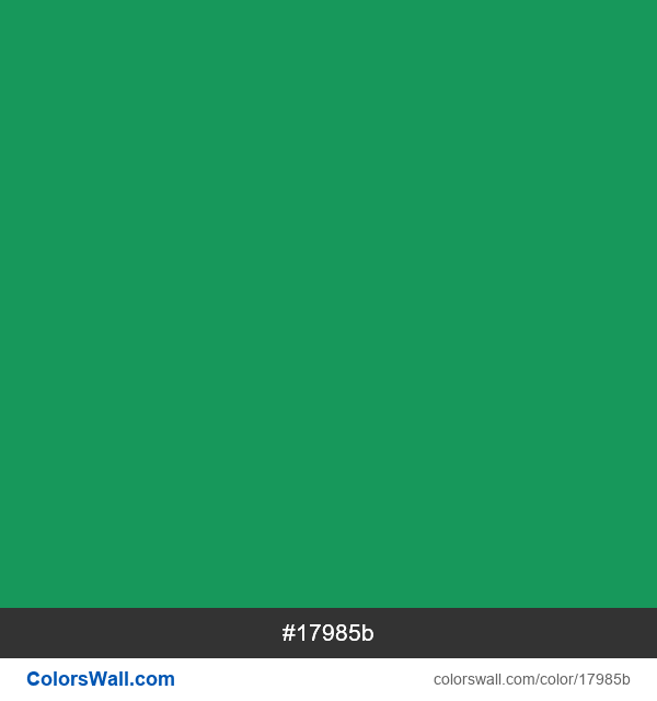 #17985b Hex color Shamrock Green information | ColorsWall