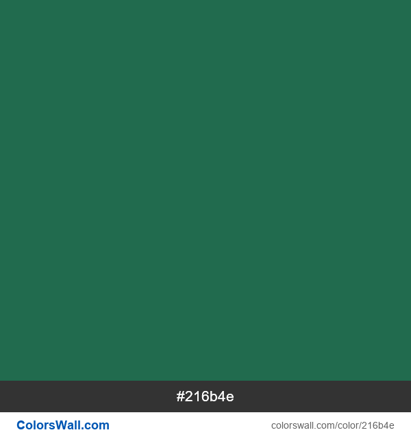 #216b4e Hex color Dark Spring Green information | ColorsWall