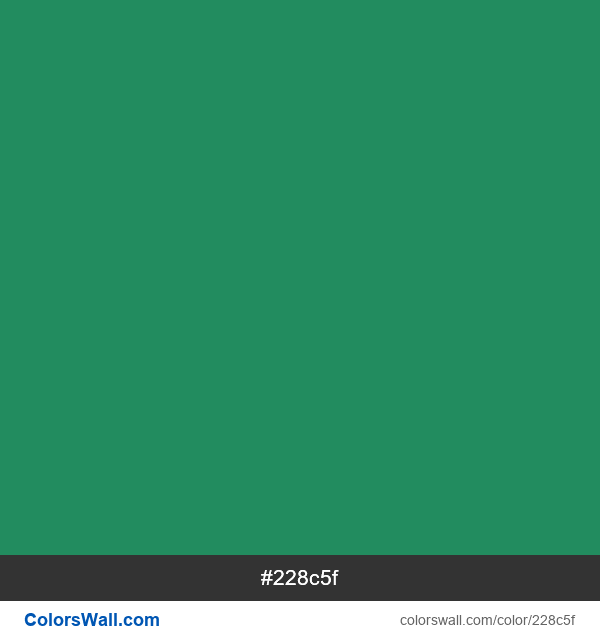 #228c5f Hex color Metallic Green information | ColorsWall