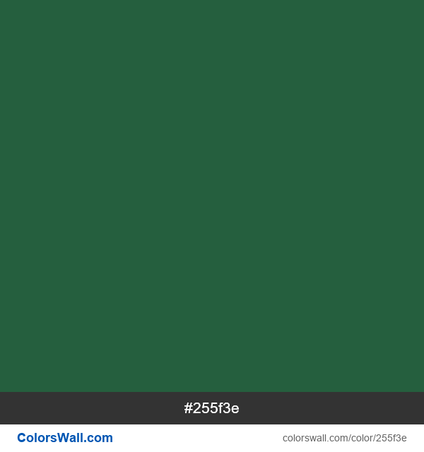 #255f3e Hex color Deep Moss Green | ColorsWall