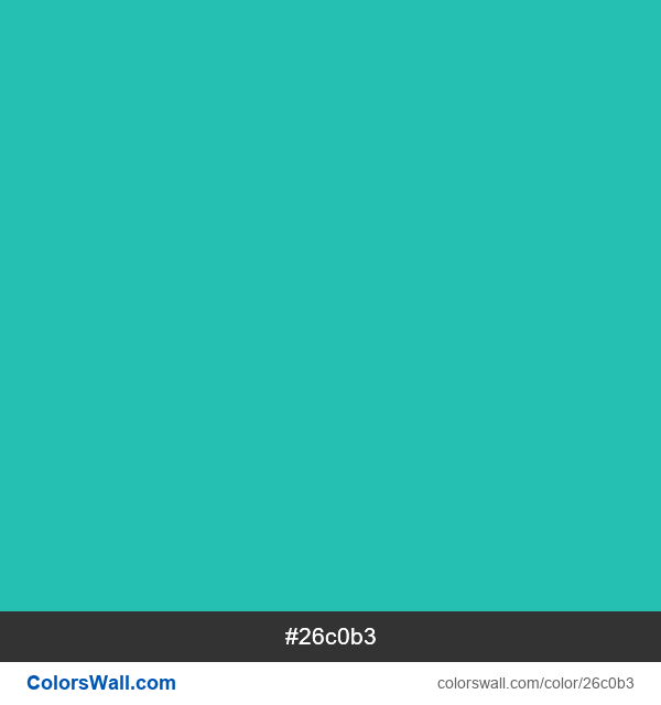 Imagen PNG de color #26c0b3 Caicos Turquoise #26c0b3 imagen en color