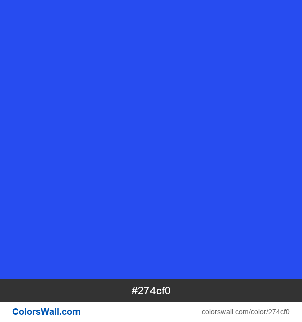 Imagen PNG de color #274cf0 Palatinate Blue #274cf0 imagen en color