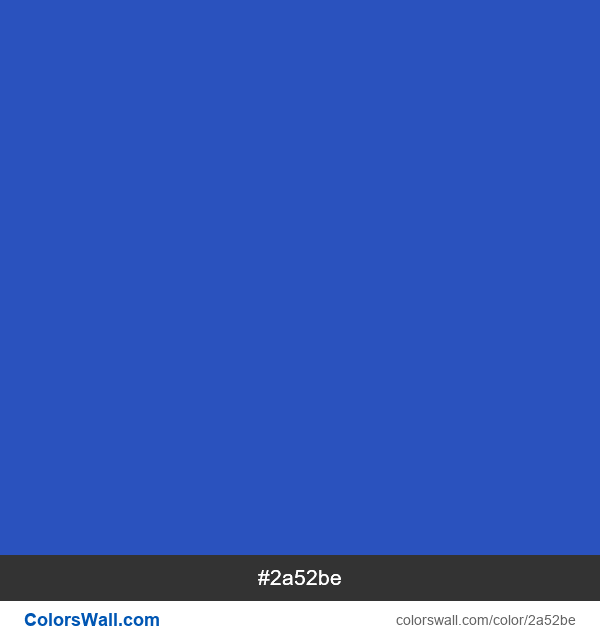 2a52be Hex Color Cerulean Blue Información