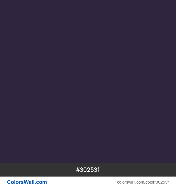 Dark Purple #30253f color image
