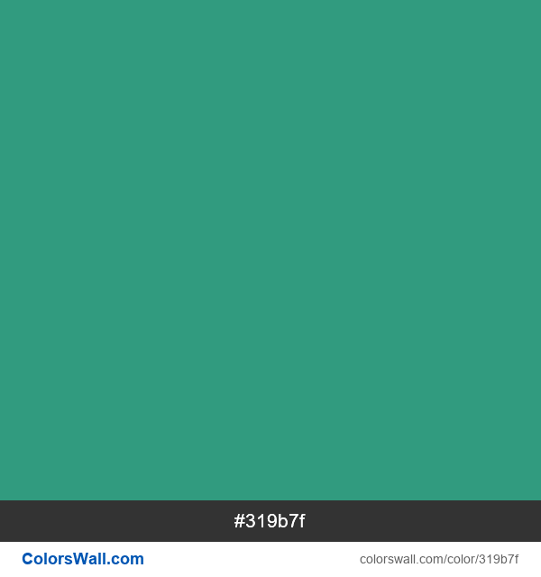 #319b7f Hex color Illuminating Emerald information | ColorsWall