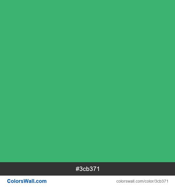 Medium Sea Green, mediumseagreen #3cb371 color image