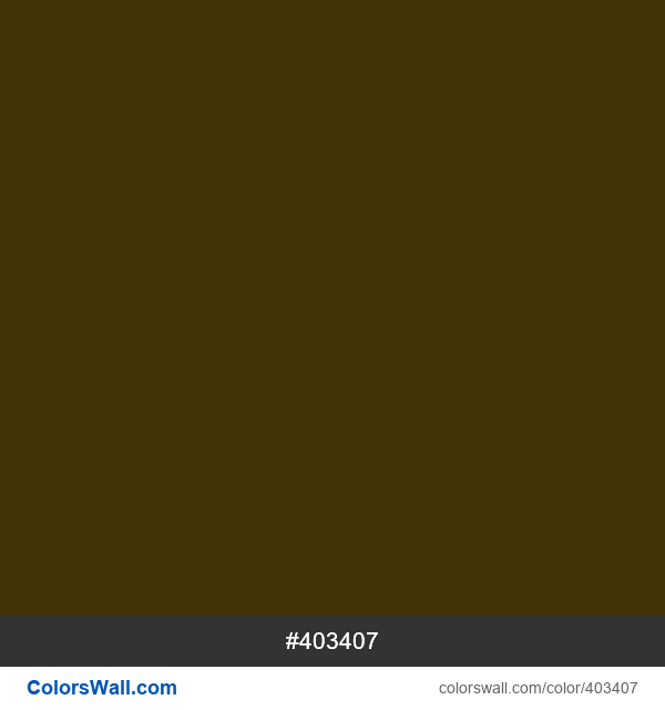 #403407 Hex color Very Dark Yellow information | ColorsWall