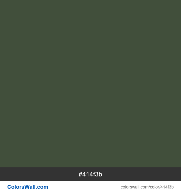 #414f3b Hex color Rifle Green information | ColorsWall