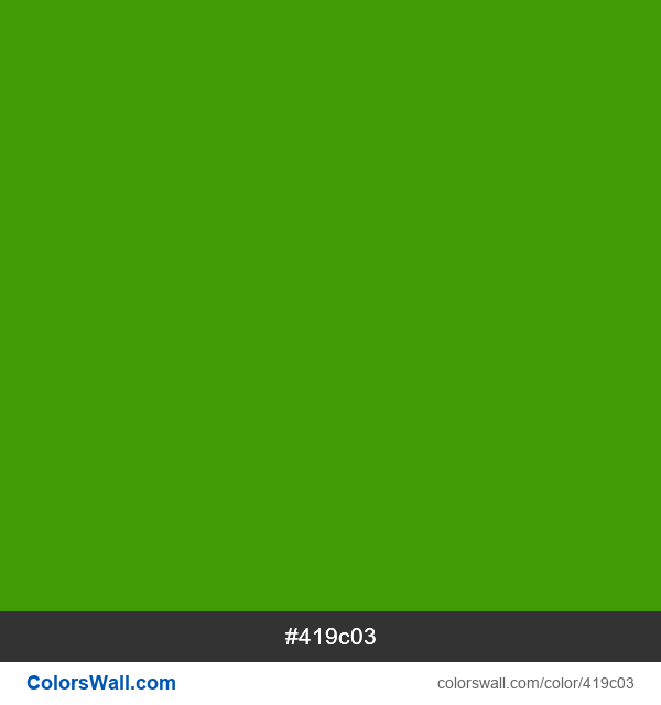 Grassy Green #419c03 color image