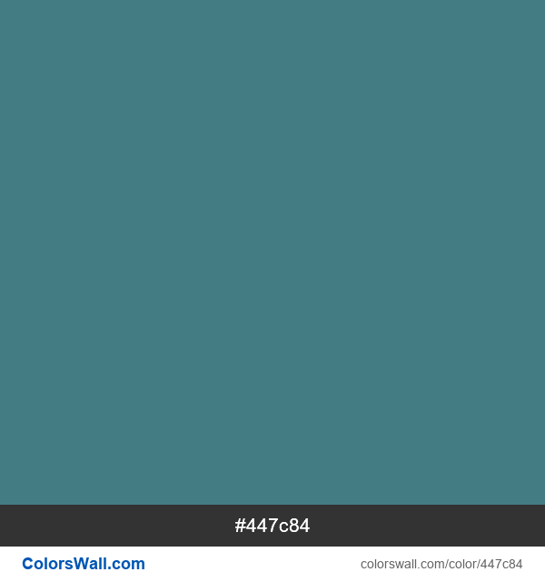 Jelly Bean Blue #447c84 color image
