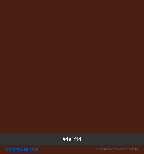 Molten Clay #4a1f14 彩色影像