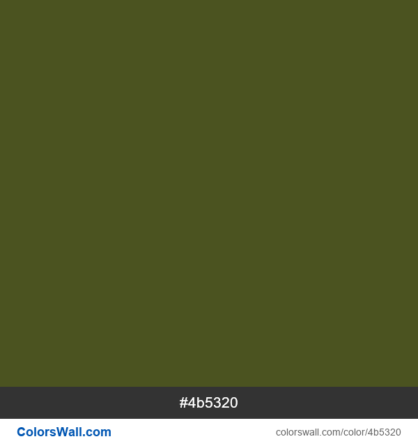 #4b5320 Hex Color Army Green Información