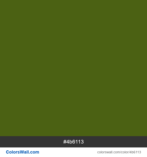Camouflage Green #4b6113 color image