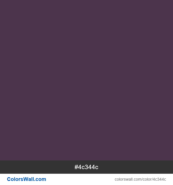 Purple Taupe #4c344c color image