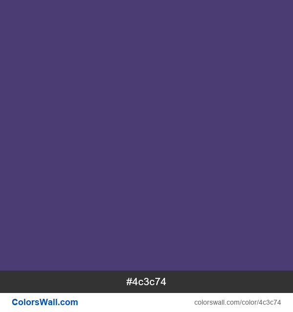 Cyber Grape #4c3c74 color image