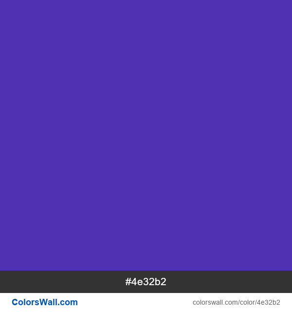 Blue Violet #4e32b2 color image