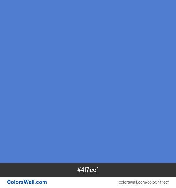 Cyan-Blue Azure #4f7ccf color image