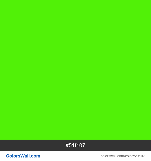 Imagem PNG de cor #51f107 Chlorophyll Green #51f107 imagem colorida
