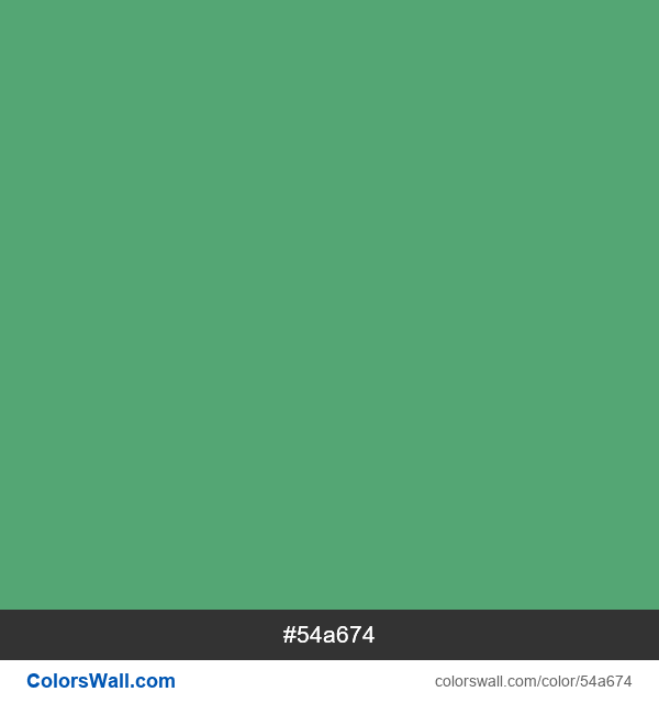 Forest Green (Crayola) #54a674 color image