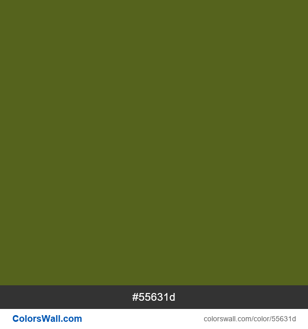 #55631d Hex Color Dark Moss Green 