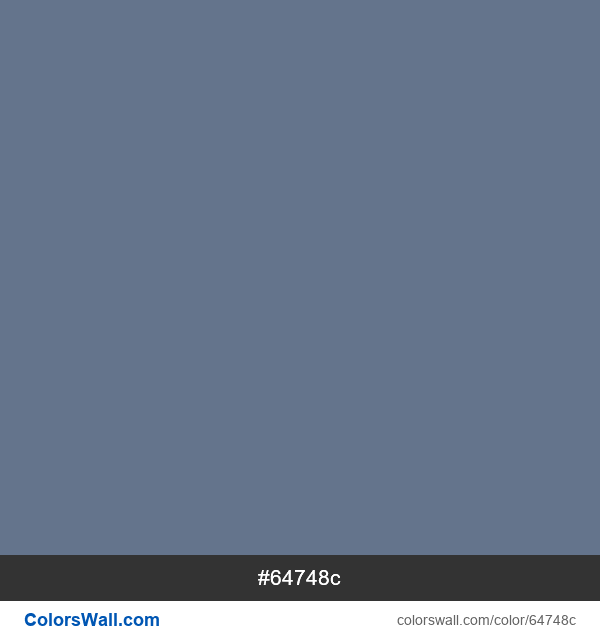Saltbox Blue, Slate Gray #64748c color image