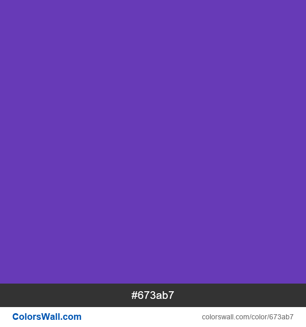 Deep Purple, Indigo, Purple Emperor #673ab7 color image