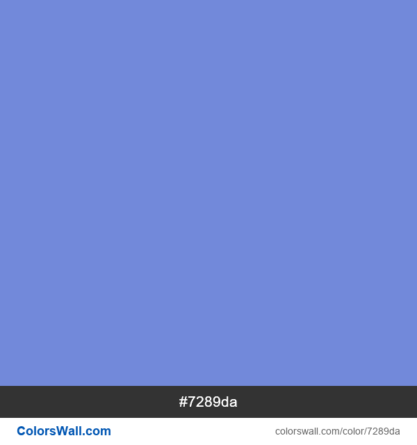 7289da Hex color Background, blurple, Discord, Discord Blurple information  | ColorsWall