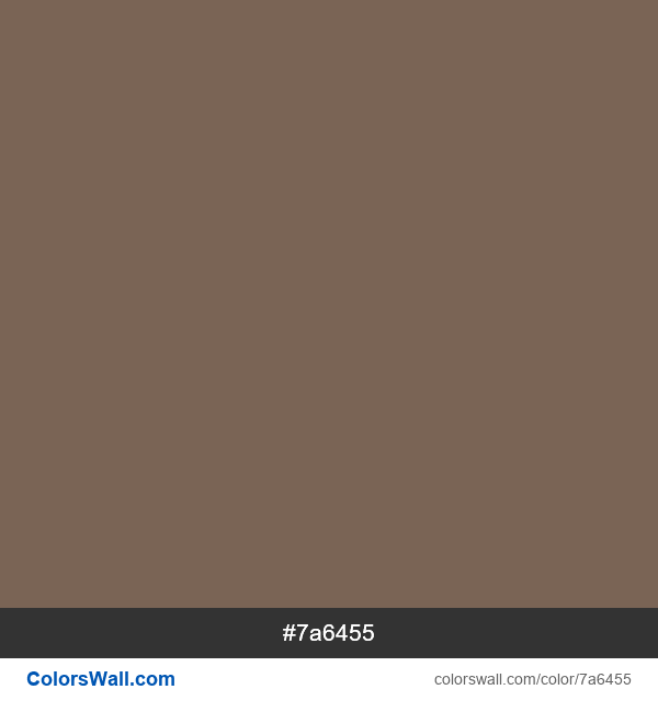 PNG image of #7a6455 color Cobble Brown #7a6455 color image