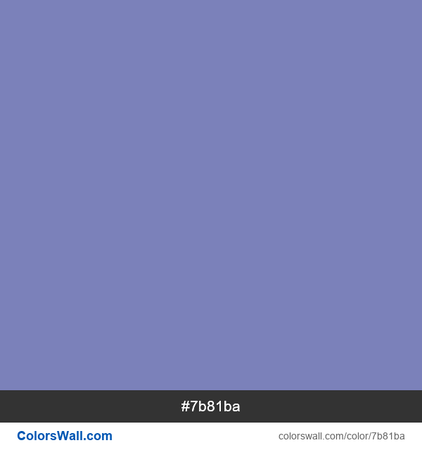Gambar PNG warna #7b81ba Deep Periwinkle #7b81ba gambar warna