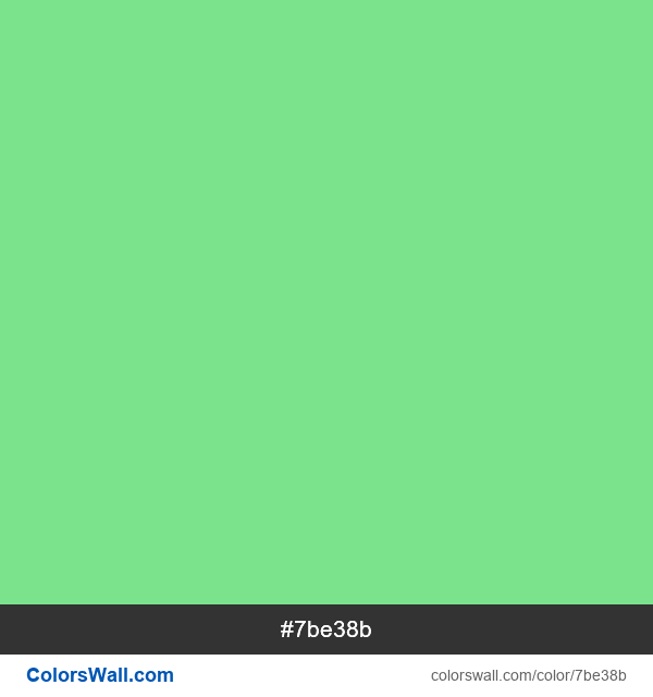 Pastel Green #7be38b color image