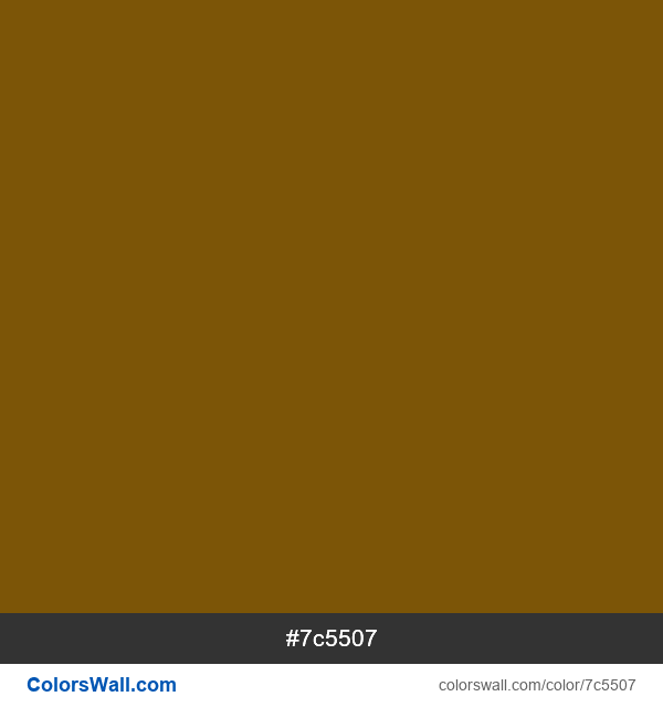Dark Bronze #7c5507 color image
