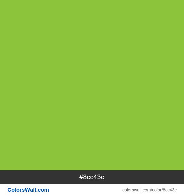 lime green, Yellow-Green #8cc43c color image