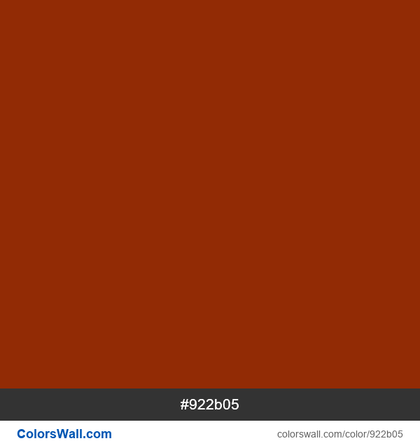 Brown Red #922b05 color image