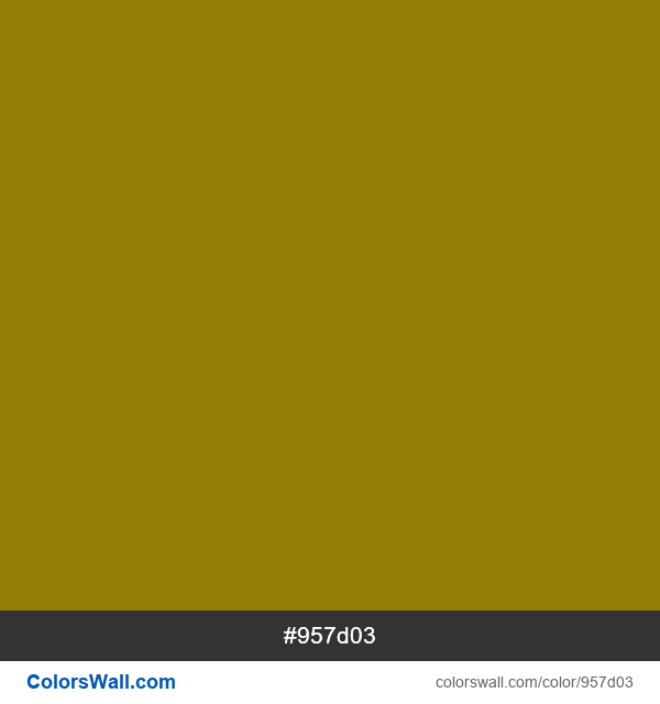 Dark Yellow #957d03 color image