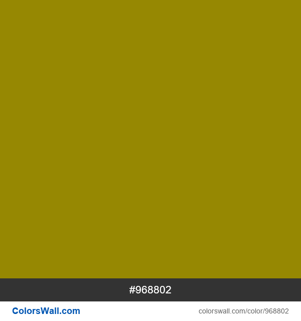 Dark Yellow #968802 color image