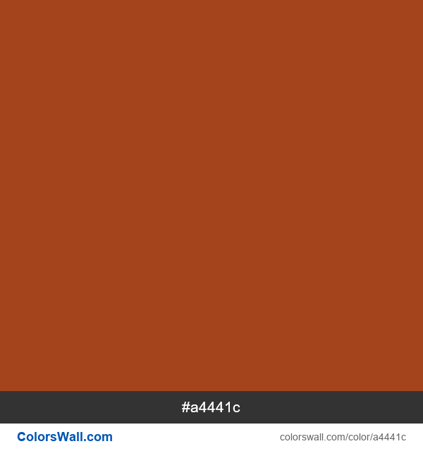 Metallic Brown #a4441c color image