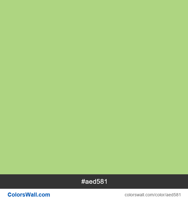 light-green lighten-2, Wasabi #aed581 color image