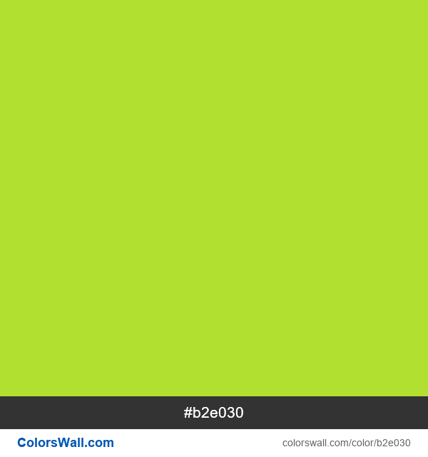 Green Lizard #b2e030 color image