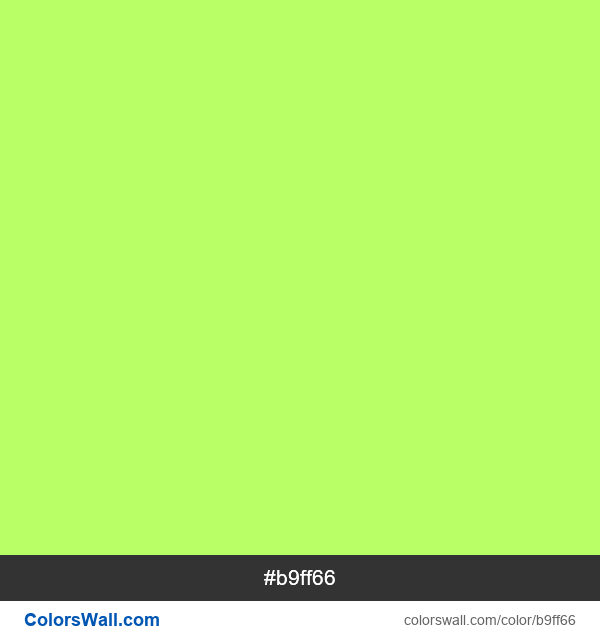 Luminescent Lime, light lime green #b9ff66 color image