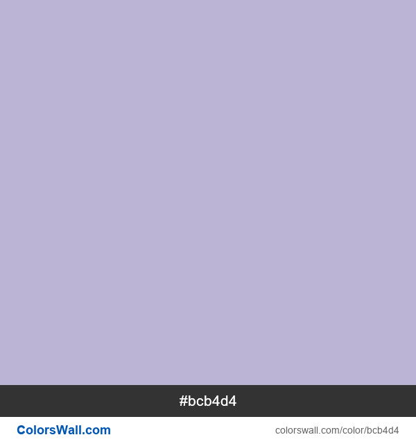 Lavender Gray #bcb4d4 color image