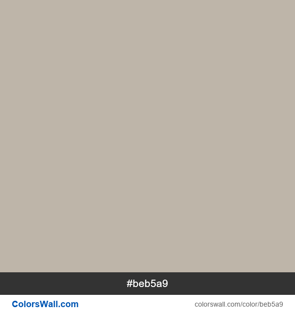Amazing Grey, Tan #beb5a9 color image