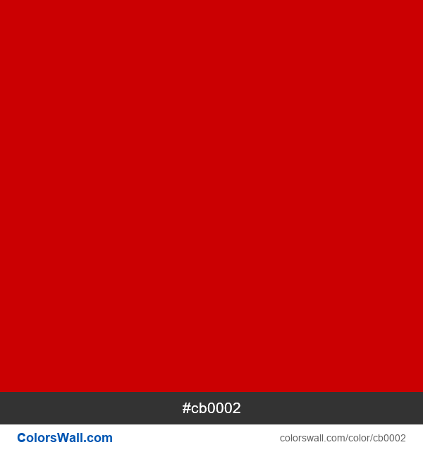 Imagen PNG de color #cb0002 Boston University Red #cb0002 imagen en color