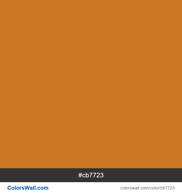 Brownish Orange #cb7723 color image